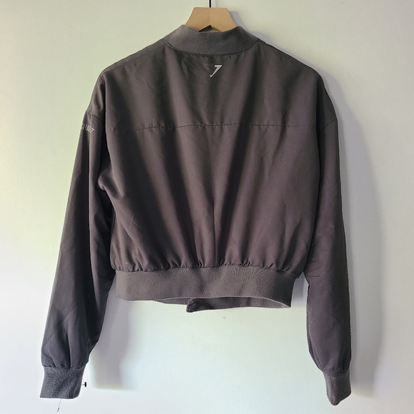 Gymshark Bomber Jacket Charcoal Size Small - Picture 3 of 4